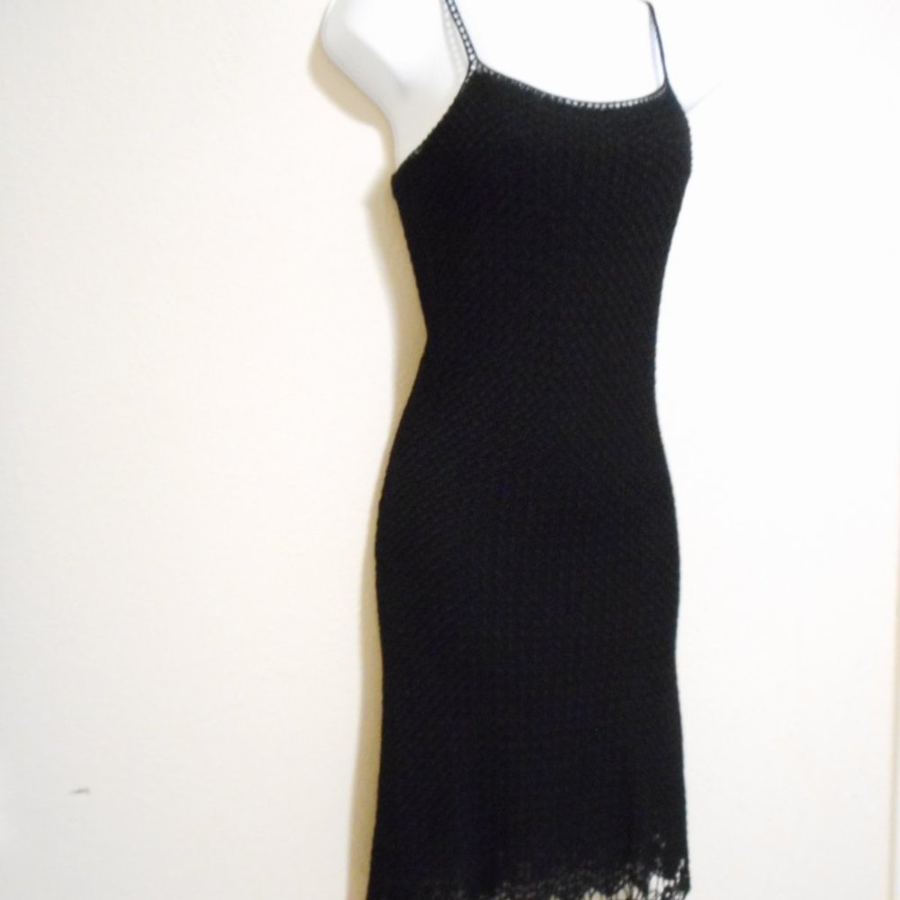 Ralph Lauren  Black Crochet dress  size XS